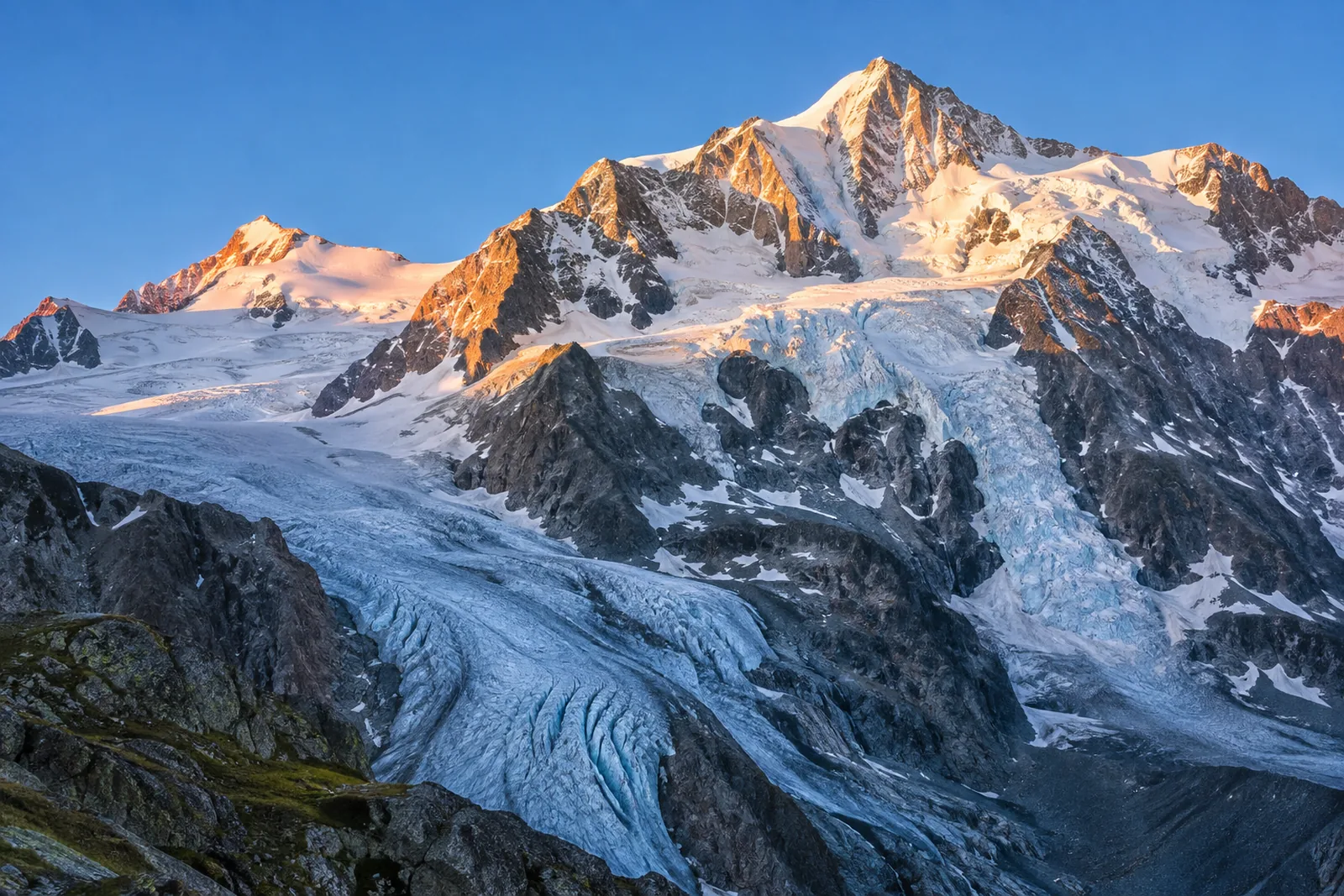 Der Großglockner mit dem Pasterze-Gletscher im Nationalpark Hohe Tauern